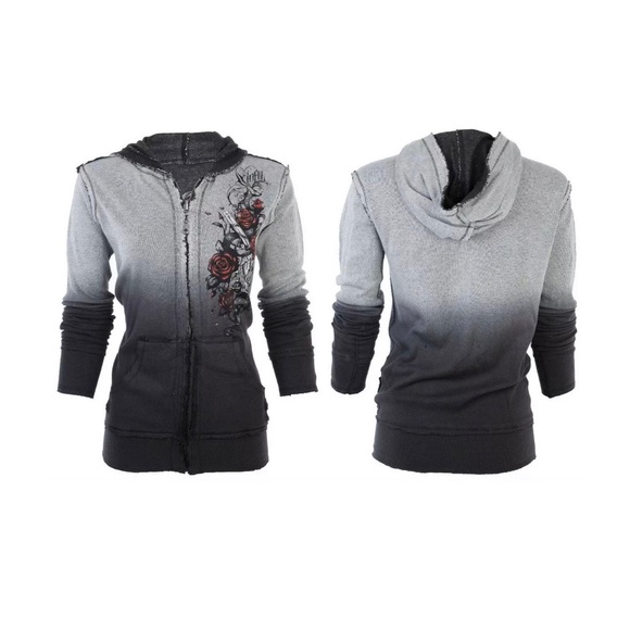 SINFUL AFFLICTION REVERSIBLE Hoodie DARK ROMANCE - Picture 3 of 11
